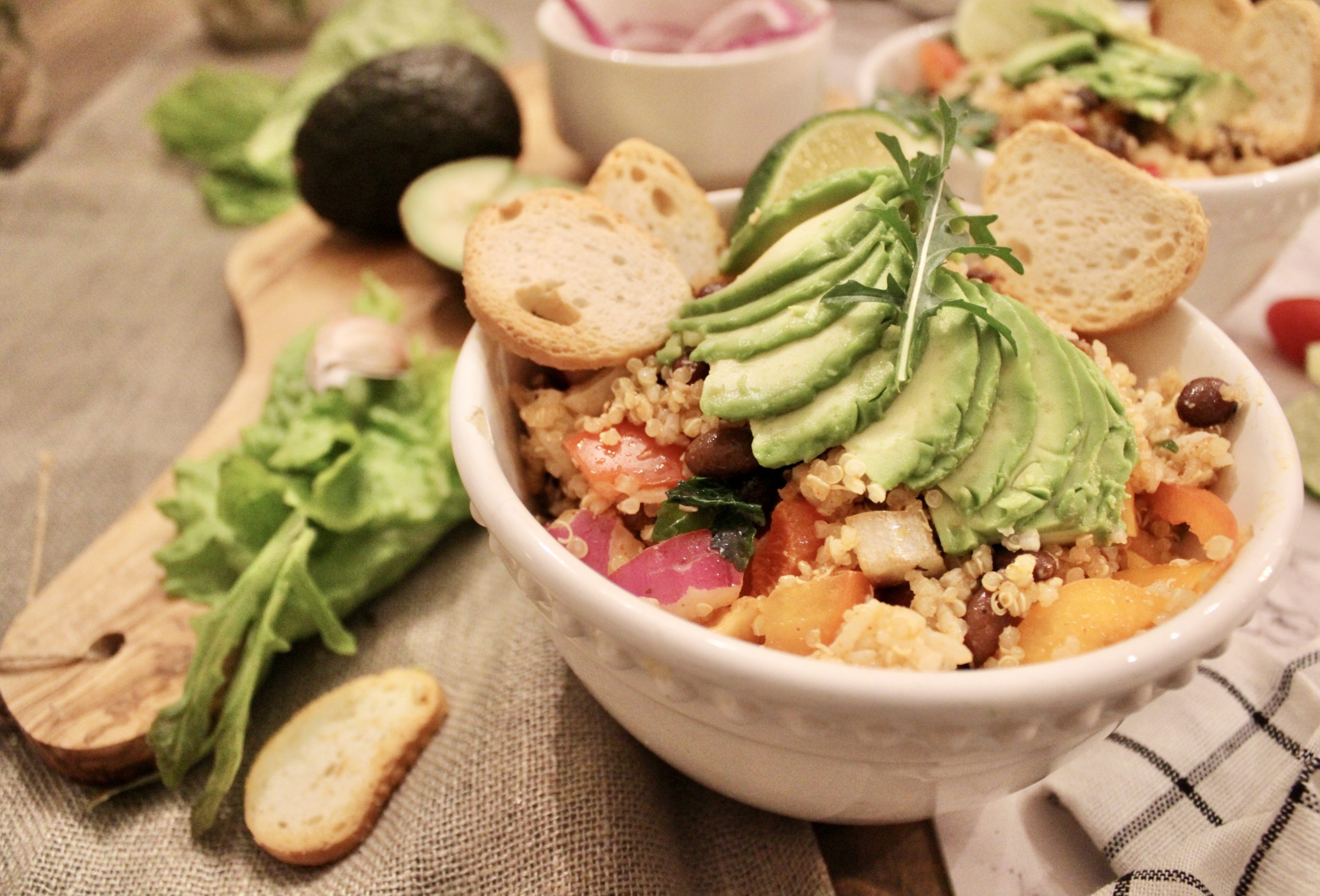 Black Bean, Rice, Quinoa & Avocado Bowl