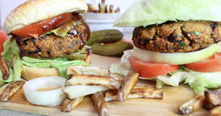 Roasted Sweet Potato and Black Bean Burger