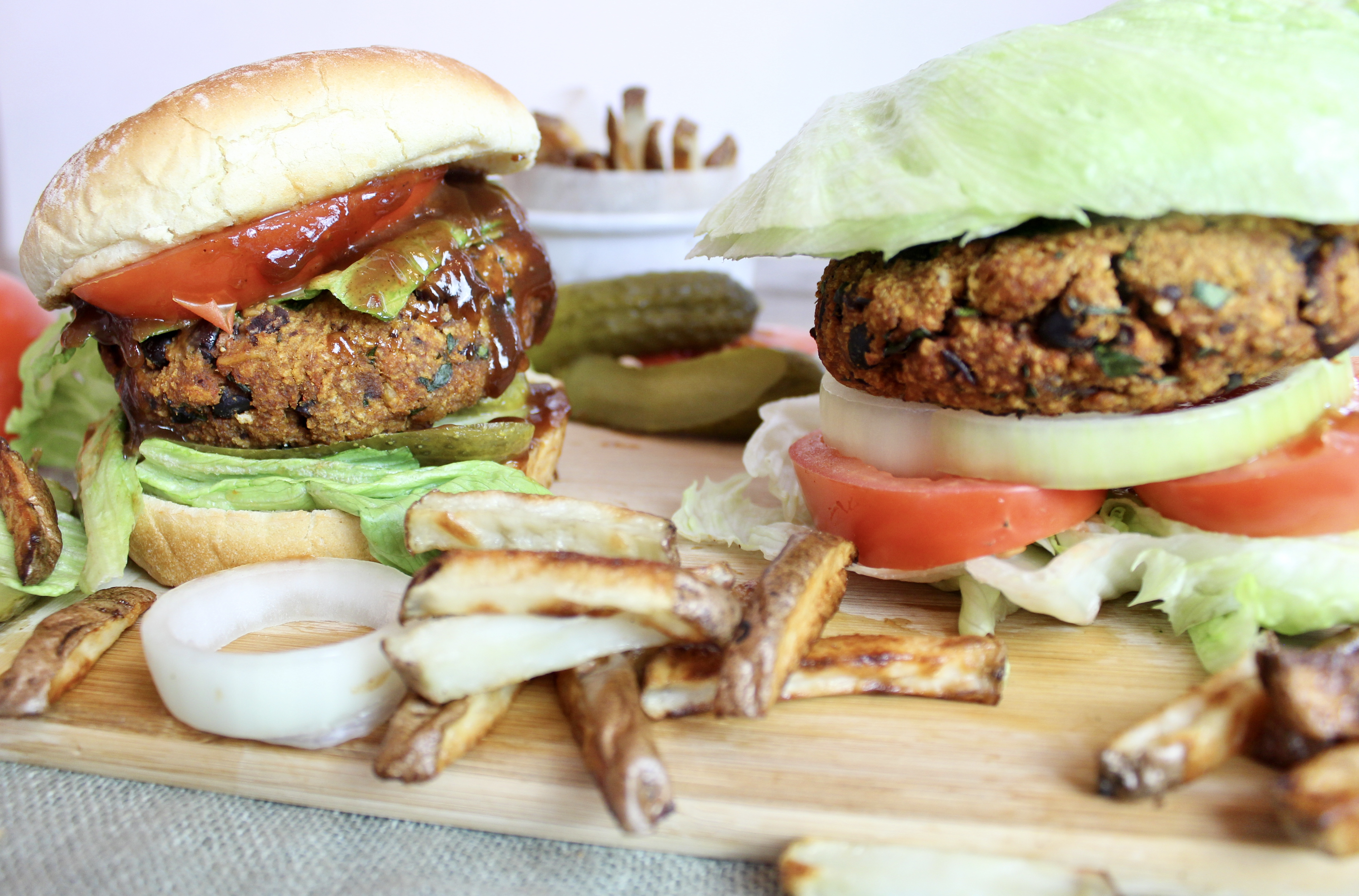 Roasted Sweet Potato and Black Bean Burger